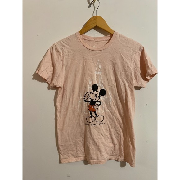 Disney Tops - Mickey Taking Selfie  Pink Disney T shirt Women's Size Small Cotton